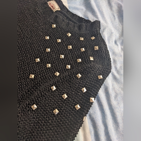 Black Studded Sweater - Picture 3 of 6